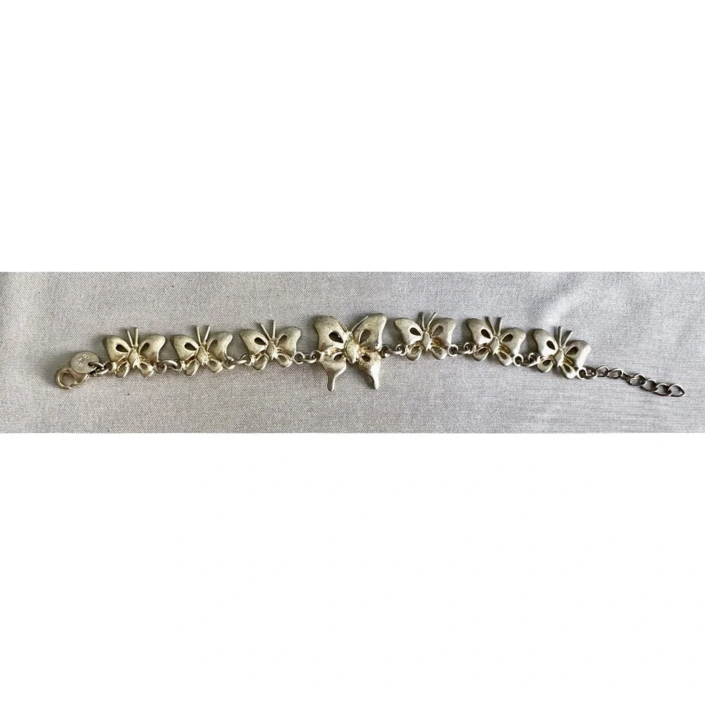 Kids' Sterling Silver 925 Butterfly Link Bracelet 6